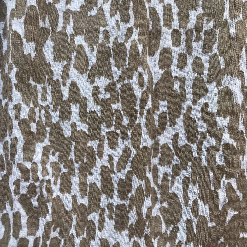 J.Crew XS cotton light brown animal print tunic
